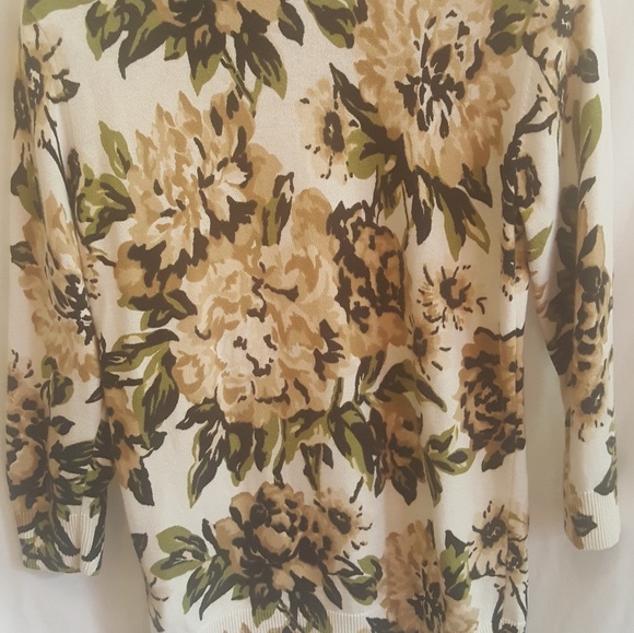 IsaacmizrahiLIVE women's cardigan floral sweater - Picture 8 of 8
